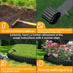 Metal Landscape Edging,8 Inch×20FT Corrugated Metal Garden Edging Border Heavy Duty Garden Borders Edging Lawn Edging for Garden,DIY Flower Beds,Lawns,Pathway(Black)