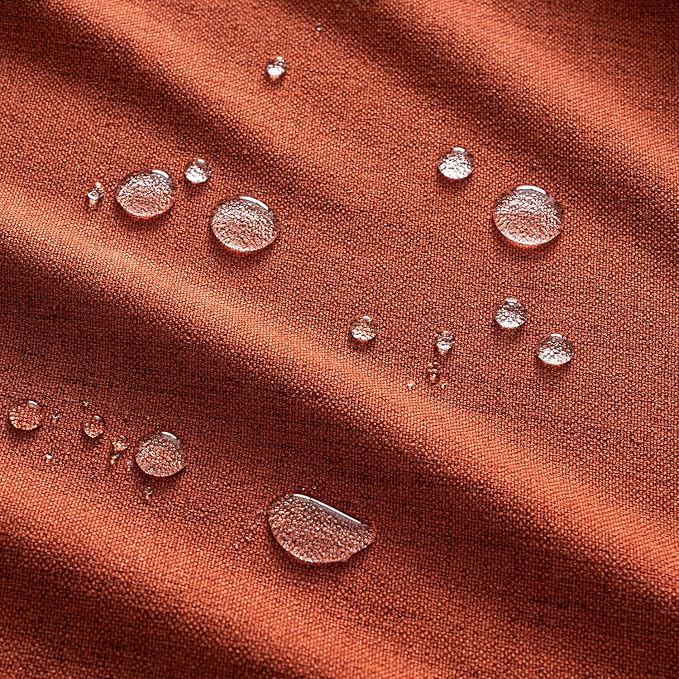 MIULEE Burnt Orange Linen Tablecloth 52x70 Inch Rectangle Table Cloth Waterproof,Stain Resistant & Wrinkle Resistant for Dining Party Wedding