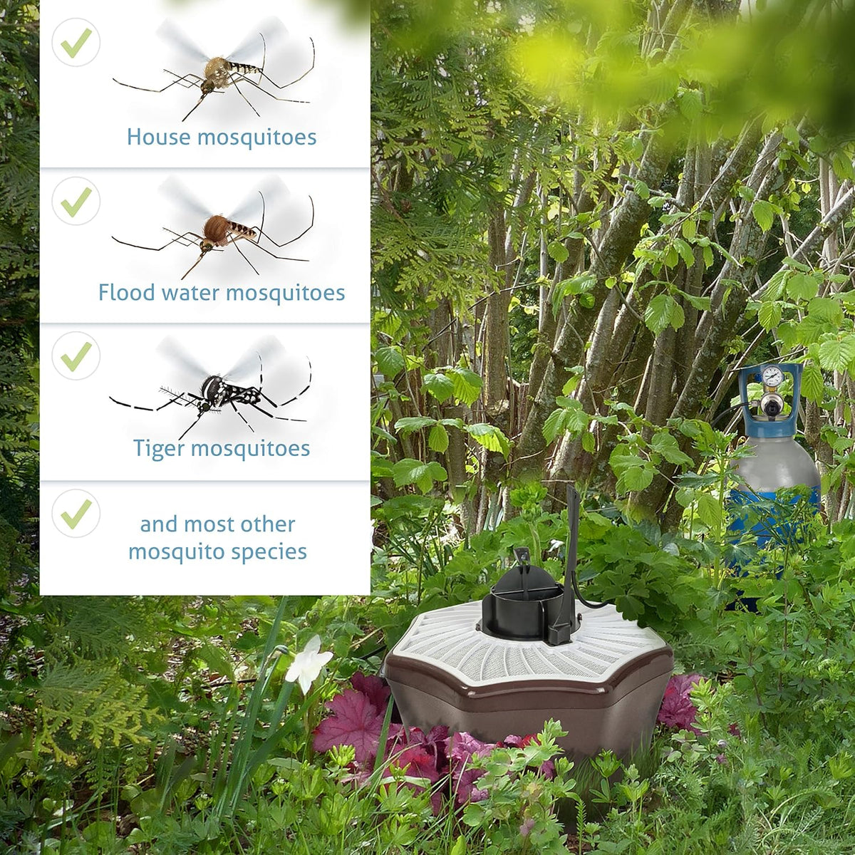 BIOGENTS BG-Booster • CO2 Upgrade for The BG-Mosquitaire Outdoor Mosquito Trap • Upgrade Your BG-Mosquitaire to Target All Biting Mosquitoes