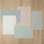 Arkwright 100% Cotton Bathroom Rug - High Absorbent Stylish Textured Woven Design Bath Mat, Slip Resistant Backing for Shower and Bathtub Floor, 20x32 in - Beige