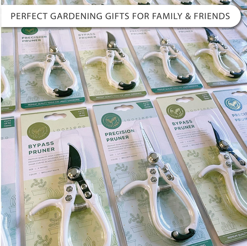 Bypass Pruning Shears Hand Pruner Garden Trimming Scissors Plant Trimmers Herb Snips Flower Clippers Ergonomic Handle Modern Garden Tools (Classic Cream)