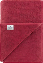 American Soft Linen Oversized Bath Sheet 40x80 Extra Large for Bathroom, 600 GSM 100% Cotton Turkish Jumbo Bathsheet Towels for Adults Bordeaux Red Bath Sheet