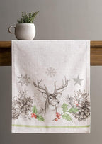 Maison d' Hermine Table Runner 100% Cotton Double Layer Table Runners 72 inches Long for Thanksgiving Christmas Decorations Home Kitchen Dining Party Wedding (Christmas Dew, 14.5" x 72")