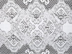 Juvale Rectangular Lace Tablecloth - White Lace, 54 x 72 in Vintage Floral Scalloped Polyester - Wedding & Tea Party Table Cloth & Baby Shower Tablecloth