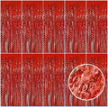 Red Tinsel Foil Fringe Curtains Wavy Backdrop for Parties Sparkle Metallic Wavy Foil Fringe Backdrop Curtain for Party Decorations Photo Booth Props Birthday Graduation Wedding Valentines Decor