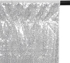 Eternal Beauty Silver Thick Sequin Backdrop, 10x10 Ft Glitter Background Curtains for Shimmer Photography Party Wedding Birthday Back Drop Decor