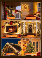 Minetom LED Clear Christmas String Lights, 50 Count 16 Feet LED Christmas Lights Bulb, Christmas Decorations Indoor, White Christma Tree Lights for Indoor Outdoor Xmas Wedding Party Festival