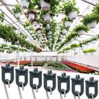 Ripeng 50 Pieces Greenhouse Hooks Hanger Twist Clips Greenhouse Fixing Clips with Stainless Steel S Hooks for Outdoor Garden Hanging Plants Plastic Insulation Netting Shading