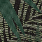 Indoor & Outdoor Rug Flat-Weave Jungle Floral Palm Trees Design Black Green, Size: 6'7" x 9'6"