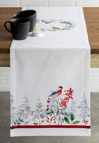Maison d' Hermine Table Runner 100% Cotton Single Layer Table Runners 108 inches Long for Thanksgiving Christmas Decorations Home Kitchen Dining Party Wedding (Morzine, 14.5" x 108")