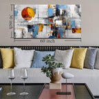 Large Abstract Canvas Wall Art Modern Living Room Bedroom Home Office Wall Decor Grey Geometric Abstract Picture Framed Canvas Prints Size 30x60