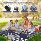 Wallona Outdoor Rugs 5x8 ft Patio Waterproof Clearance Indoor Outdoor Carpet for Patio Plastic Straw Reversible Area Rugs Mat for RV, Camping, Balcony, Beach, Picnic, Porch, Flower Blue & White