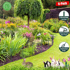 Half Round Snake Plant Support Stakes, Plant Ring for Peonies, Hydrangeas, and More - Sturdy, Rust-Proof Plant Supports for Indoor and Outdoor Potted Plants (6 Pack, 14x8Inch)