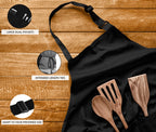 Utopia Kitchen Bib Aprons 10 Pack Adjustable With 2 Pockets Black