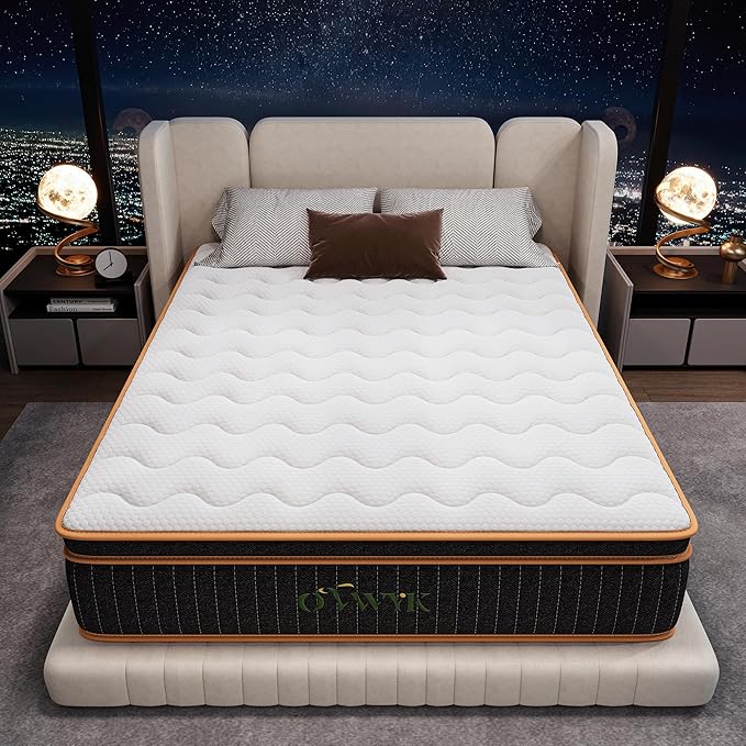 Full Mattress 12 Inch, Hybrid Mattress Full Size Bed in a Box, Memory Foam and Individual Pocket Springs, Edge Support, Motion Isolation & Pressure Relief, Medium Firm, 365-Night Trial