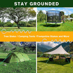 A Tree Support kit for straightening Trees, which Includes Supporting Metal Stakes and Ropes. It can Also be Used for Tree Protection in Harsh Weather and Outdoor Tent Fixation. (1)