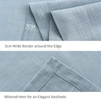 maxmill Lux Faux Linen Table Cloth with Slubby Texture Wrinkle Resistant Anti-Shrink Soft Tablecloth for Kitchen Dining Tabletop for Banquet Parties Event Dinner Rectangle 52 x 70 Inch Slate Blue