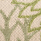 Nourison Home Aloha 4' x 6' Ivory Green Fabric Tropical Area Rug (4' x 6')