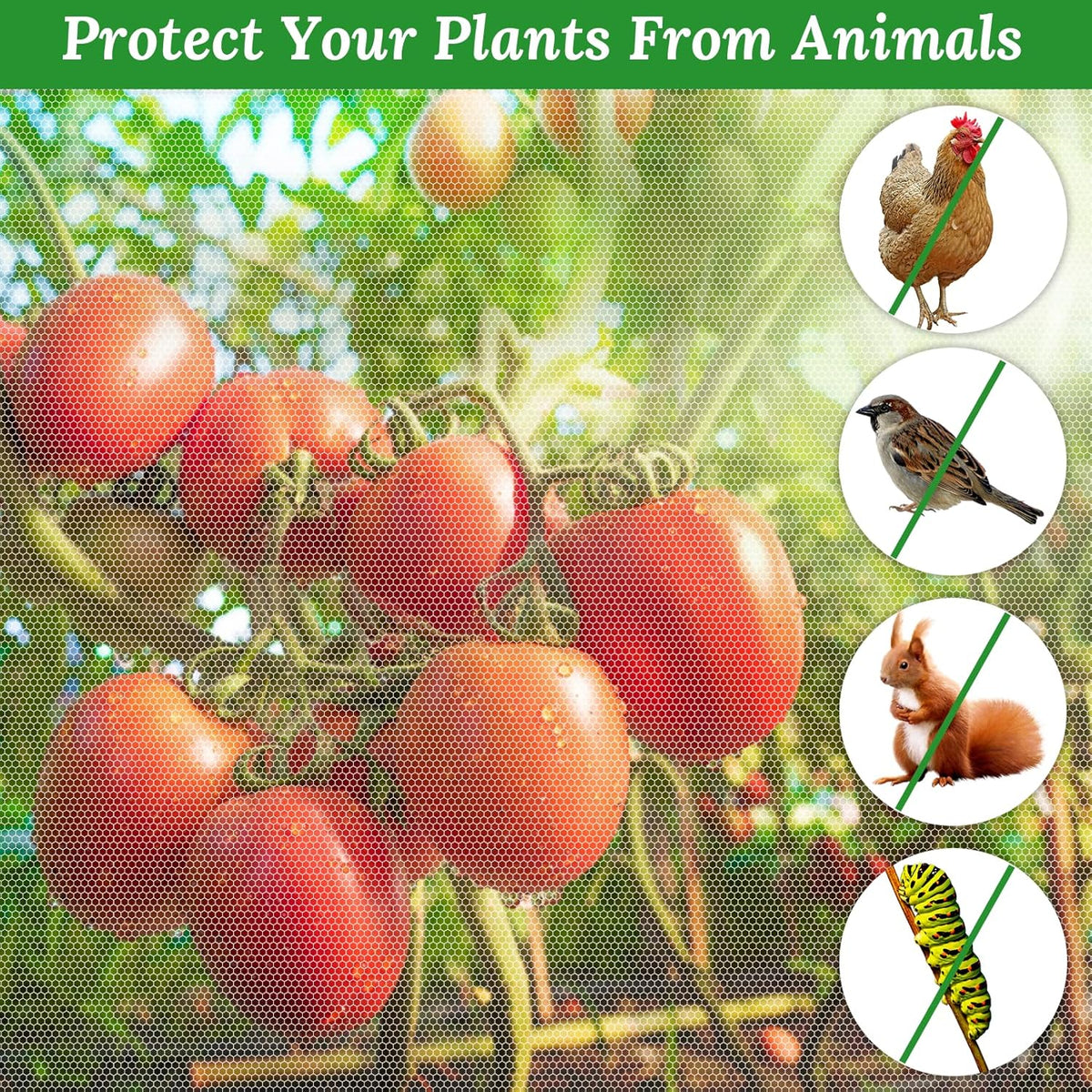 2 Pack Garden Netting for Raised Beds,Durable Ultra Fine Mesh Plant Covers with Drawstring to Keep Small Animals Pest Out,Raised Bed Bird Barrier Screen for Protecting Flowers Vegetables Fruits Crops