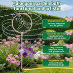 34" Tall Copper-Coated Stainless Steel Garden Sprinkler, 360° Rotating Decorative Ornamental Sprinkler for Lawn, Yard & Landscape Watering (Dragonfly)