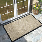 Yimobra Front Door Mat Outdoor Indoor, 47x32 Inch Beige All-Season Waterproof Welcome Mat, Non-Slip
