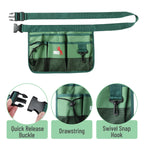 UNCO- Adjustable Gardening Belt, Green, 7 Pockets, Wear, Cut and Water Resistant, Garden Tool Belt Pouch, Waist Apron with Pockets