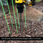 Keyfit Tools G.S.I. Contractor Grade Garden Stake Installation Tool Drill Bit Fast & Easily Install Garden Stakes Even in Frozen Soil Fiberglass Plant Support Stakes Tomato Cage Rebar Steel J Hook