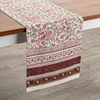 Maison d' Hermine Table Runner 100% Cotton Double Layer Table Runners 108 inches Long for Thanksgiving Christmas Decorations Home Kitchen Dining Party Wedding (Reveillon Au Jardin, 14.5" x 108")