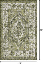 Unique Loom Outdoor Traditional Collection Area Rug - Valeria (2' 2" x 3' 1" Rectangle, Green/ Light Green)
