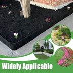 Metal Corrugated Garden Edging, Landscape Edging for DIY Flower Beds, Flexible Bender Border for Lawn, Garden and Yard, Galvanized Garden Edging (Black, 6 Inch x 50FT)