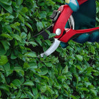 Nevlers 8" Red Bypass Pruning Shears for Gardening | Heavy Duty Garden Shears & Hand Pruners | Stainless Steel Plant Trimmer Blades w/ 8mm Cut Cap | Ergonomic Spring-Assisted Garden Clippers Handheld