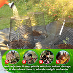 20Pcs Chicken Wire Cloche Plant Covers, 9.2×9.2 Inches Plant Protectors from Animals, Metal Garden Plant Cages for Outdoor Plants, Keep Rabbits, Squirrels, Birds Out