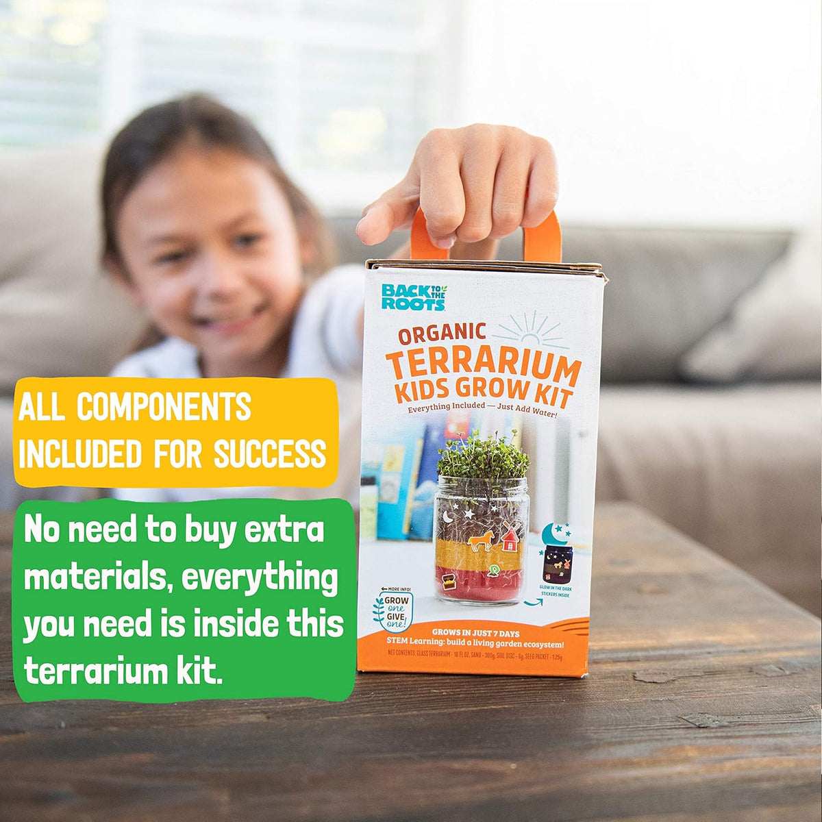 Back to the Roots Terrarium Grow Kit - Easy-to-Use DIY Set for All Ages Small