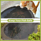 Koi Pond Netting Kit 15 x 20ft, Heavy-Duty Pe, Bird Deer Fence Netting, Durable Net Cover for Leaves, Protect Fish from Blue Heron Bird, Cats & Predators, Stakes & Ties Included