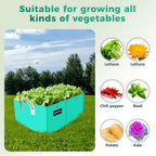 2 Pcs 8 Gallon Rectangle Grow Bags for Growing Potatoes, PE Pots Potato Pots Growing Containers Potato Planter Potato Planter for Growing Potatoes, Green