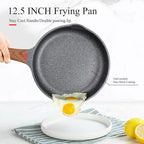 Vinchef Nonstick Frying Pan Anti Scratch,12.5 Inch Skillet Cast Aluminum Cookware, Induction Compatible