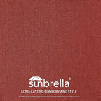Sunbrella Outdoor Patio Chair Cushions Set of 4, Water-Resistant Stain-Resistant Weather Resistant Patio Seat Cushions Pad with Adjustable Straps,20"x20"x3.1",Sunbrella Canvas Henna