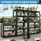 31.5" H Metal Storage Shelving, 1500LBS Heavy Duty Shelves Unit, Adjustable 3 Tier Storage Rack, Industrial Utility Shelf for Garage, Warehouse, Bedroom, Kitchen,18" D×34“W×31.5”H, Black