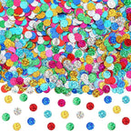 MARFOREVER Multicolor Sparkle Foil Confetti, Glitter Round Confetti Birthday Scatter Table Metallic Sequin Sprinkles Circle Dots for Baby Shower Wedding Christmas Valentine Party Decorations