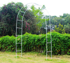 7.9 Ft H x 4.6 Ft W White Metal Pergola Arbor for Various Climbing Plant Wedding Garden Arch Bridal Party Decoration Wide Arbor