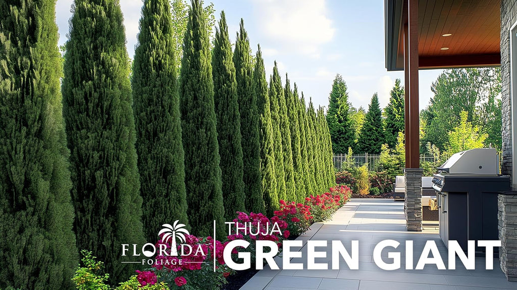 Thuja Arborvitae Green Giant - 1 Live Quart Size Plant - Evergreen Privacy Trees