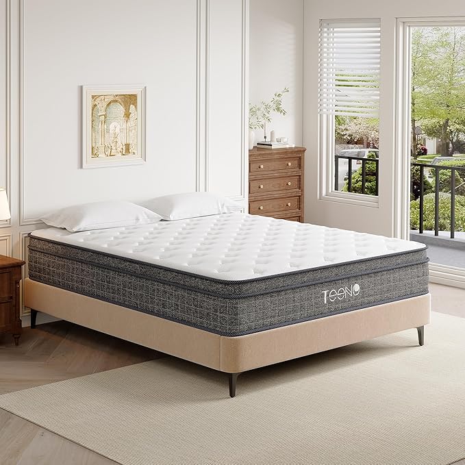 Twin Mattress 10 Inch | Hybrid Mattresses Twin Size in a Box | Medium Firm Memory Foam and Individual Pocket Springs | Fiberglass Free Bed Mattres | Breathable | CertiPUR-US