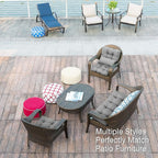 QILLOWAY Outdoor Chair Cushion for Patio Furniture, Waterproof Patio Cushions with Ties, Fade Resistant Replacement Pads for Outdoor Rocking Chairs,Grey