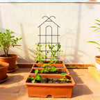 ARIFARO 40'' Metal Garden Trellis Indoor/Outdoor Sturdy Plant Trellis for Potted Plants,House Plants, Climbing Vines, Pack of 4, Black