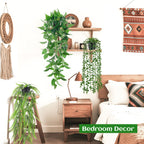 Der Rose 4Pcs Fake Hanging Plants with Lush Cascading Greenery