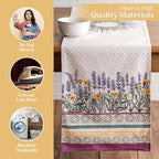 Maison d' Hermine Table Runner 100% Cotton Double Layer Table Runners 72 inches Long Decorative for Home Kitchen Dining Party Wedding Bridal Shower Spring Summer (Fanny Lavender, 14.50" x 72")