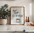 Poster Master Dictionary Art Poster - But First Coffee Print - Cafe Art - Gift for Men, Women, Coffee Lovers & Barista - Funny Decor for Kitchen, Restaurant or Dining Room, 18x24 Unframed Wall Art