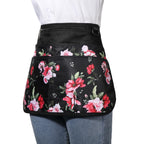Bafelia Garden Apron for Women with 6 Pockets,Half Florist Apron (Peony)