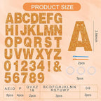 BEISHIDA 116 PCS Glitter Orange DIY Letter Banner Kit Make Your Own Banner，Including 111 Letters and Numbers 3 Rope and 9 Threading Device,Customized for Birthday Halloween Wedding Party Decor