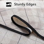 MYSKY HOME Table Cloth 60x102 in Rectangle, Heavy Duty Linen Look Waterproof Tablecloths Farmhouse Tablecloth, Wrinkle Free Table Cover with Black Plaid for Kitchen Dining, Party